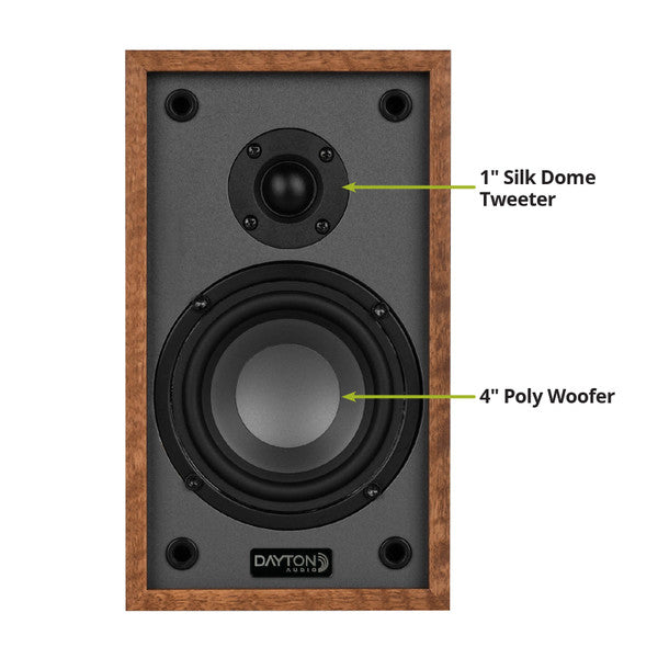 Dayton Audio Classic B40 Bookshelf Speaker Pair Wood