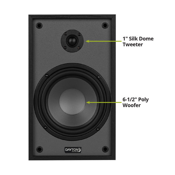 Dayton Audio Classic B65 Bookshelf Speaker Pair Black