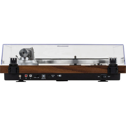 Dayton Audio Belt Drive Turntable with USB, Bluetooth, Audio-Technica AT-VM95E Cartridge - Wood