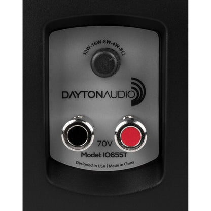 Dayton Audio IO655BT 6-1/2" 2-Way Indoor/Outdoor Speaker Pair Black